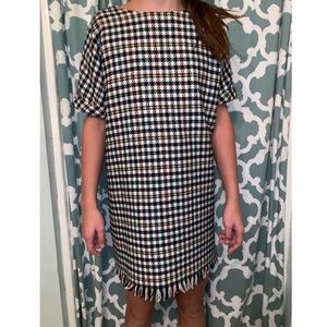 zara houndstooth dress